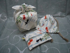 濱文様　小布　巾着　ティッシュケース